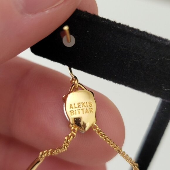 Alexix Bittar luxury big dangle earrings in gold - Picture 2 of 5